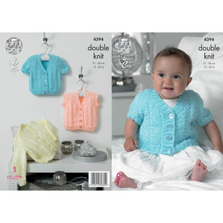 KC4394 Baby's Cardigans & Waistcoat Knitted with Baby Glitz DK