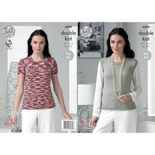 KC4399 Women Top & Slipover Knitted with Glitz DK