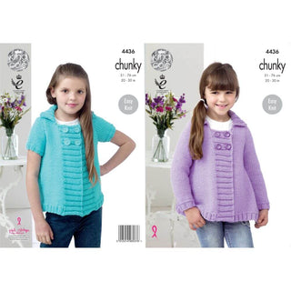 KC4436 Girl's Jackets Knitted with Comfort Chunky