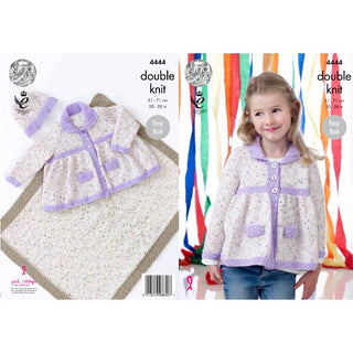 KC4444 Girl's Jacket, Hat & Blanket Knitted with Smarty DK