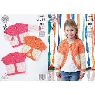 KC4445 Girl's Cardigans Knitted with Smarty DK