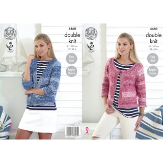 KC4460 Ladies Cardigans Knitted with Vogue DK