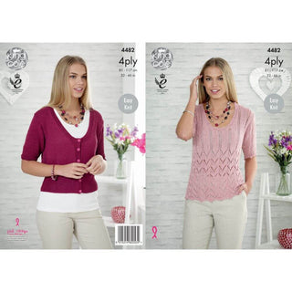 KC4482 Women Poncho Wrap, Poncho and Hat Knitted with Glitz Chunky