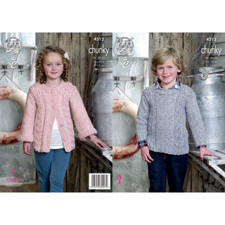 KC4512 Boy's Jacket & Sweater Knitted with Authentic Chunky