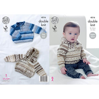 KC4516 Baby Raglan Sweaters Knitted with Cherish DK