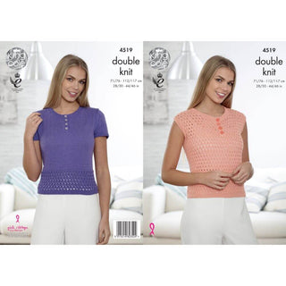 KC4519 Women Tops Knitted with Cottonsoft DK