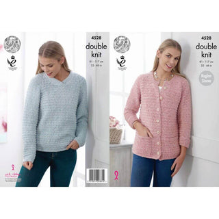 KC4528 Women Cardigan and Sweater Knitted with Authentic DK