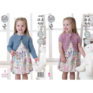 KC4548 Girl's Boleros Knitted with Comfort DK