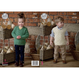 KC4562 Children's Sweater & Slipover Knitted with Fashion Aran