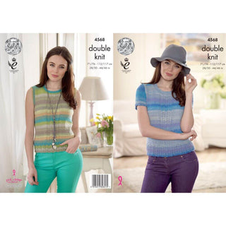 KC4568 Women Slipover & Top Knitted with Sprite DK