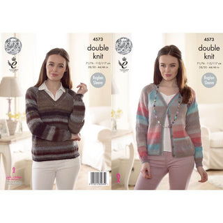KC4573 Women Sweater & Cardigan Knitted with Sprite DK
