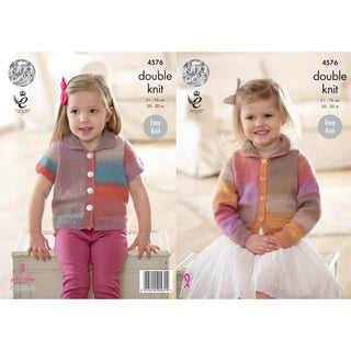 KC4576 Children's Cardigans Knitted with Sprite DK