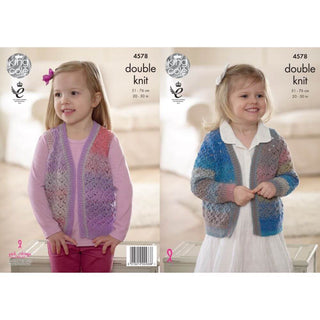 KC4578 Children's Cardigan & Waistcoat Knitted with Sprite DK