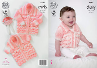KC4581 Cardigans for Babies in Baby Soft Chunky