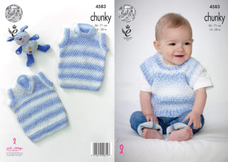 KC4583 Slipovers for Babies in Baby Soft Chunky