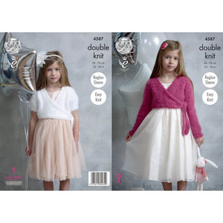 KC4587 Girl's ballet Tops Knitted in Embrace DK