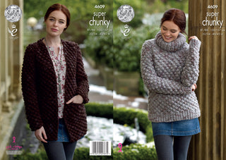 KC4609 Women Sweater & Cardigan Knitted in Big Value Super Chunky Twist