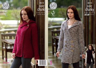 KC4612 Women Coatigan, Cardigan & Gilet Knitted in Big Value Super Chunky Twist