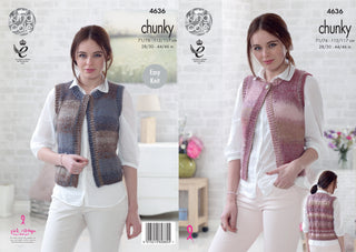 KC4636 Women Waistcoats Knitted in Cotswold Chunky