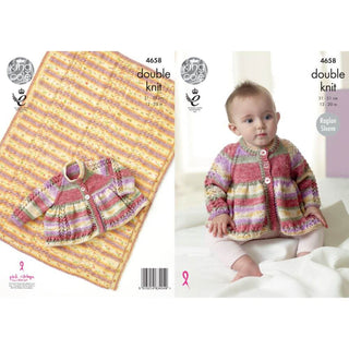KC4658 Children's Jacket & Blanket Knitted with Splash DK