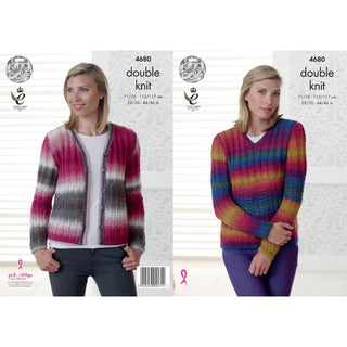 KC4680 Women Sweater & Cardigan Knitted in Riot DK