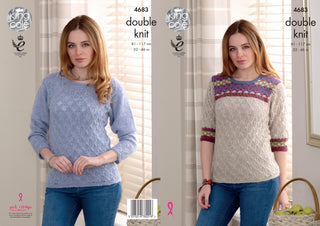 KC4683 Women Sweaters Knitted in Panache DK