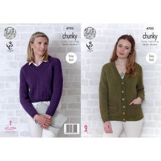 KC4703 Women Sweater & Cardigan Knitted in Big Value Chunky