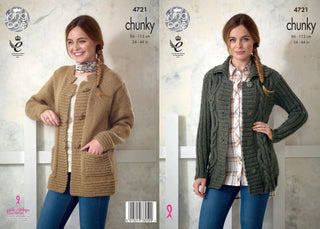 KC4721 Women Jackets Knitted in New Magnum Chunky