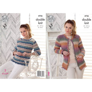 KC4726 Women Jacket & Sweater Knitted in Shine DK
