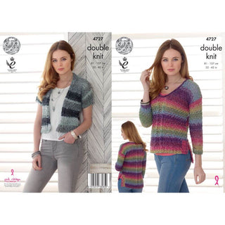 KC4727 Women Sweater & Cardigan Knitted in Shine DK