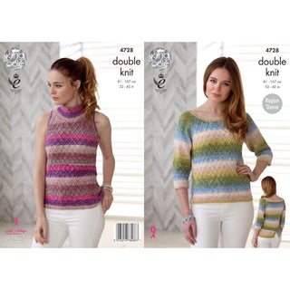 KC4728 Women Sweater & Top Knitted in Shine DK