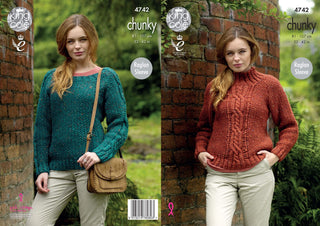 KC4742 Jumpers for Women in Chunky Tweed