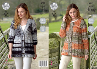 KC4755 Cardigans for Women in Super Chunky Tints