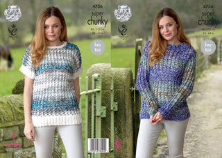 KC4756 Jumper and Top for Women in Super Chunky Tints