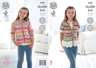 KC4782 Cardigans for Children in King Cole Splash DK