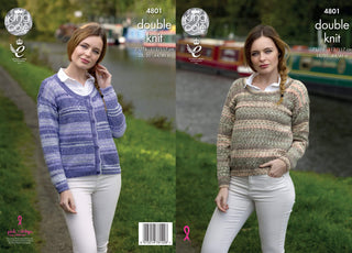 KC4801 Sweaters and Cardigan for Women in King Cole Drifter DK