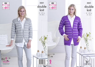 KC5251 Ladies Cardigans in King Cole Glitz DK