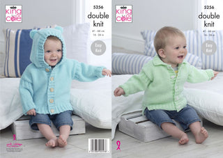 KC5256 Babies Jackets in King Cole Big Value Baby DK 50g