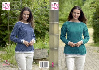 KC5297 Sweaters for Women in King Cole Big Value Aran