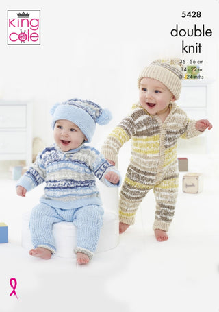 KC5428 Onesie, Sweater, Trousers and Hats for Babies in Cherish and Cherished DK