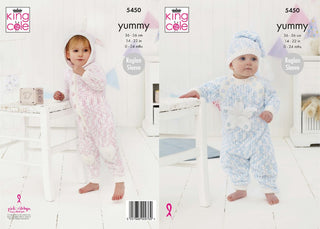 KC5450 Onesies & Hat for Babies in King Cole Yummy