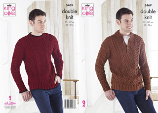 KC5469 Men's Sweaters in King Cole Merino Blend DK