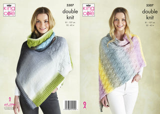 KC5507 Ladies Ponchos & Snood in King Cole Curiosity DK