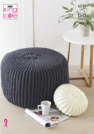 KC5536 Poufs & Cushions in King Cole Big Value DK