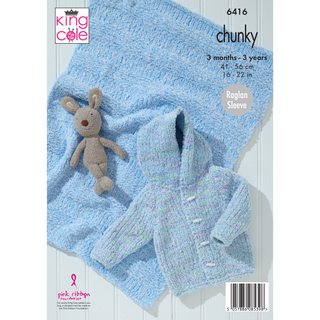 KC6416 Jacket, Cardigan & Blankets Knitted in King Cole Fruitilicious