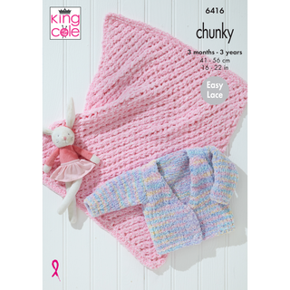 KC6416 Jacket, Cardigan & Blankets Knitted in King Cole Fruitilicious