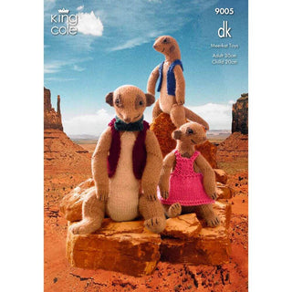 KC9005 Meercat Toys Knitted with Baby Alpaca DK and Merino Blend DK