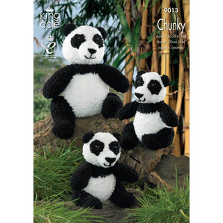 KC9013 Panda Toys Knitted with Cuddles Chunky