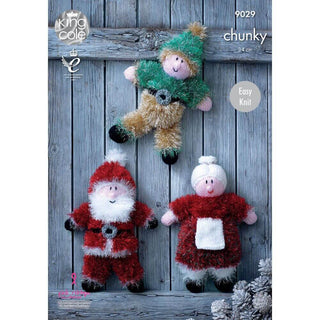 KC9029 Christmas Toys Knitted with Tinsel Chunky & Dollymix DK