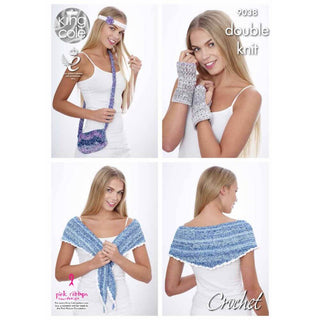 KC9038 Crochet Accessories Crocheted with Vogue DK & Bamboo Cotton DK